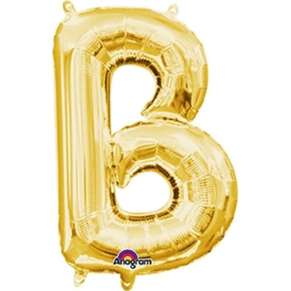 Anagram 16 in. Letter B Gold Supershape Foil Balloon 78458